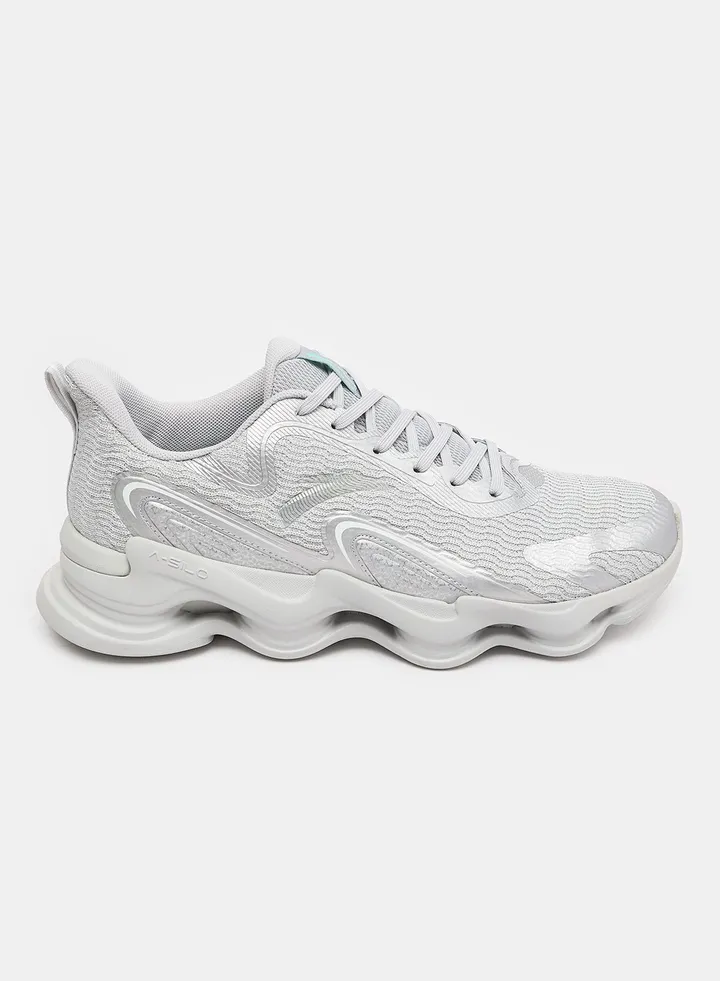 A-SILO RUNNING SHOES FOR MEN IN SILVER