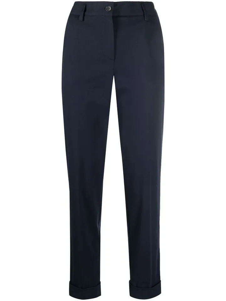 Cropped Straight-Leg Trousers