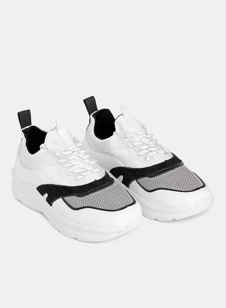 Colourblock Lace Up Sneakers