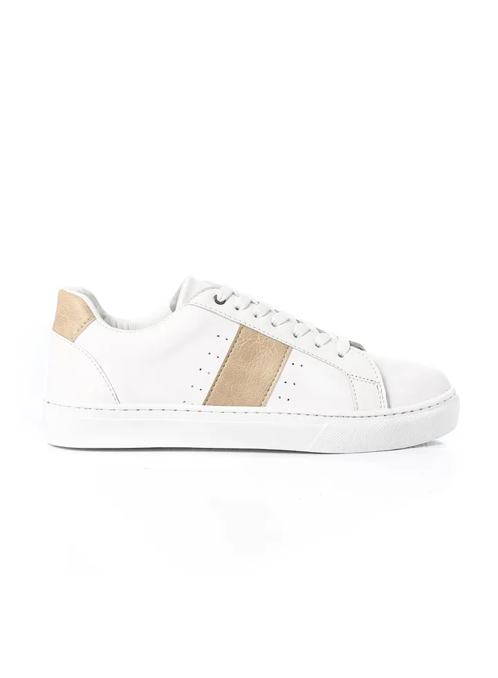 Casual Lace Up Sneakers - White