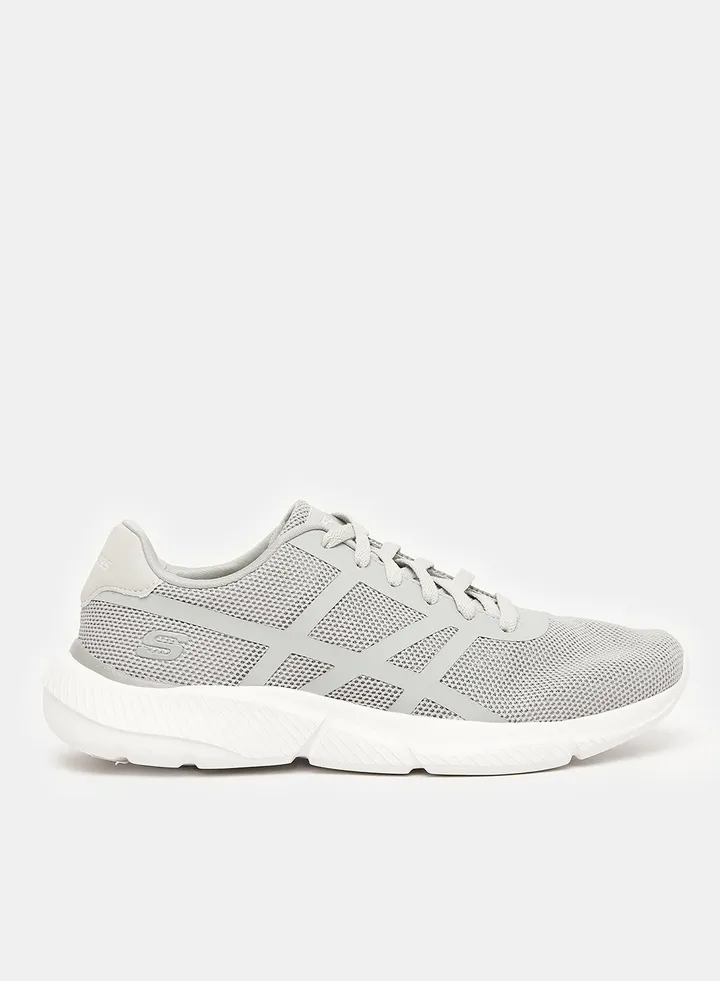 SKECHERS INGRAM LACE UP SNEAKERS FOR MEN IN LIGHT GRAY