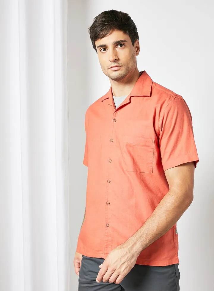 Short Sleeve Shirt Light Orange