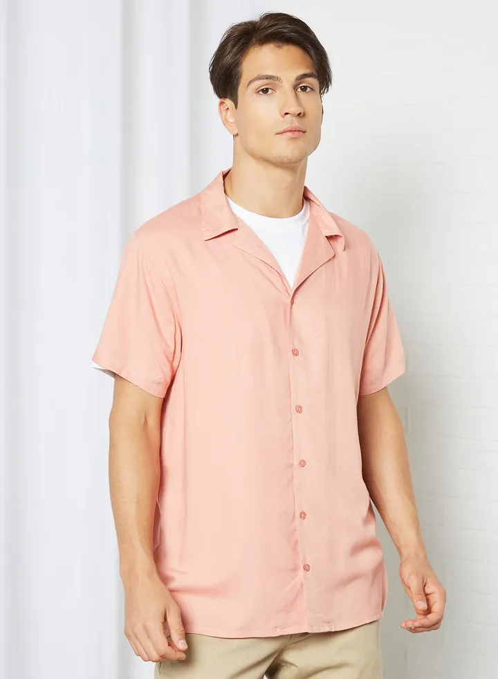 Basic Collar Shirt Pink