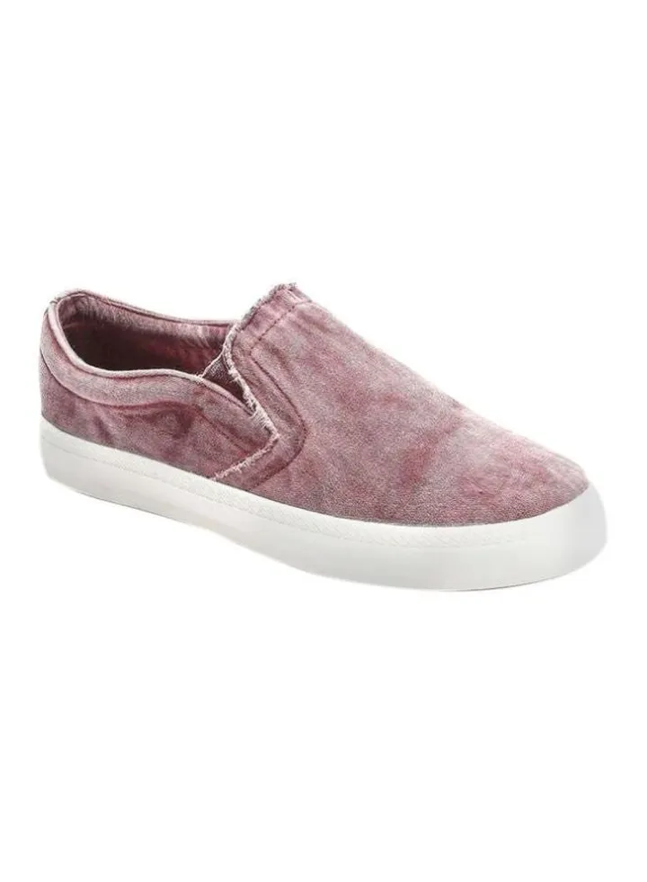 Canvas Slip-on Sneakers Burgundy