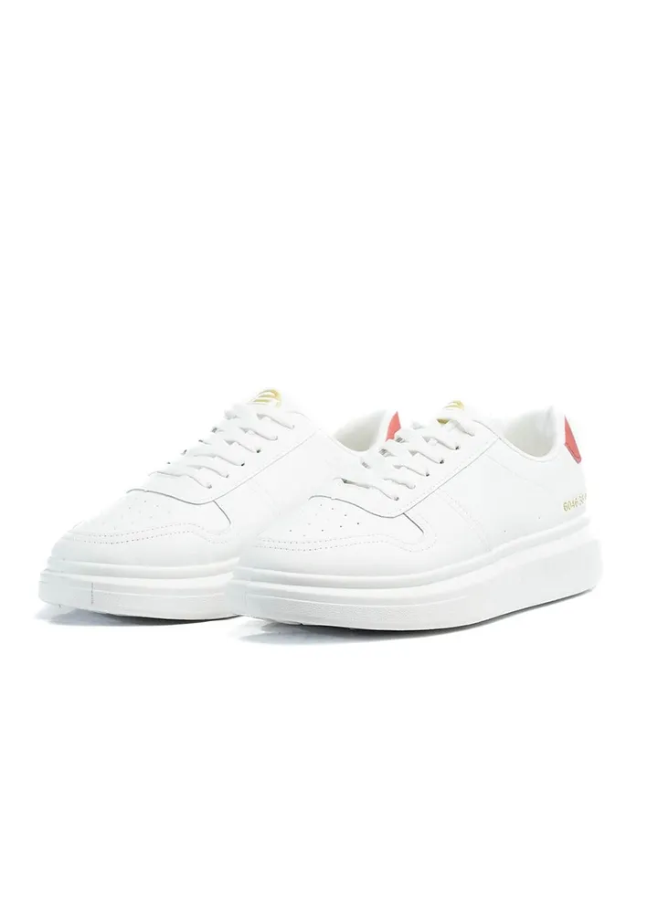 Basic Leather Flat Sneakers For Men