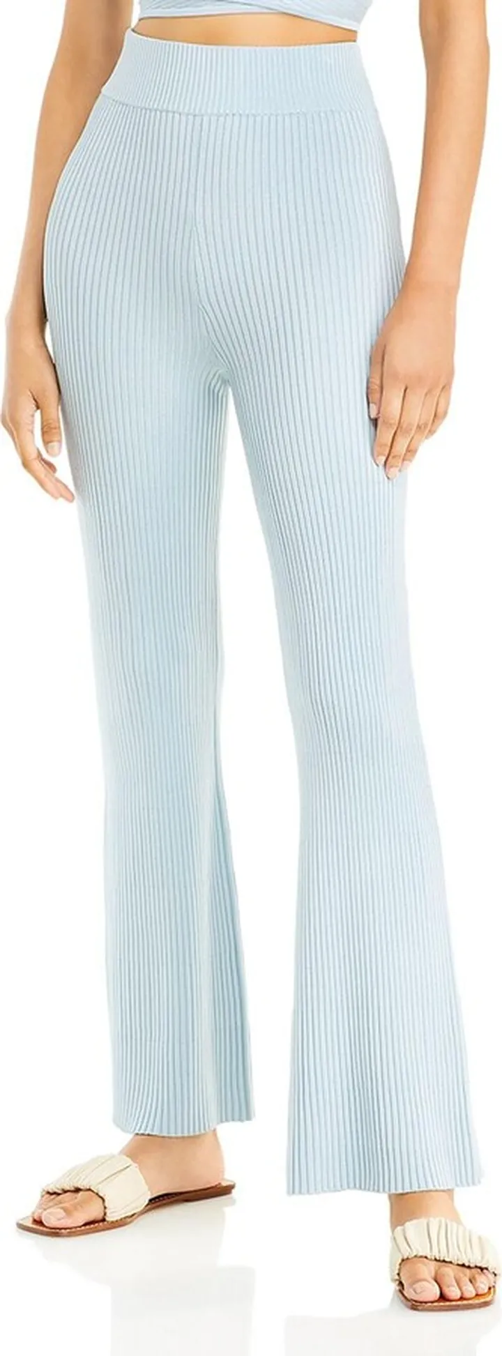Sofia Womens Knit High Rise Straight Leg Pants