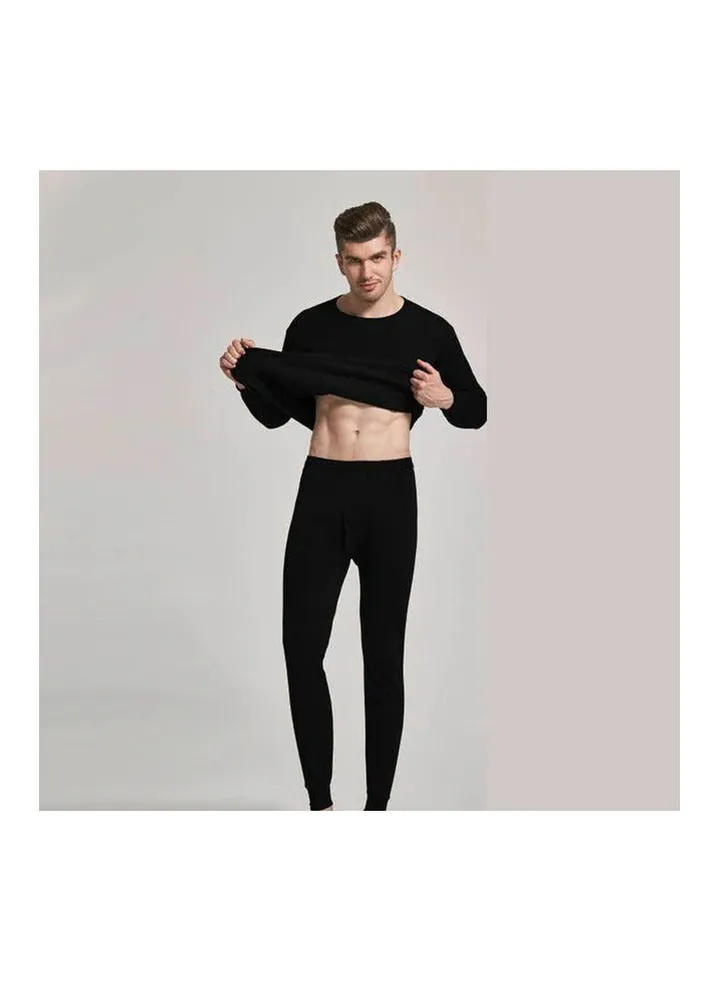 Winter thermal underwear to keep warm-black
