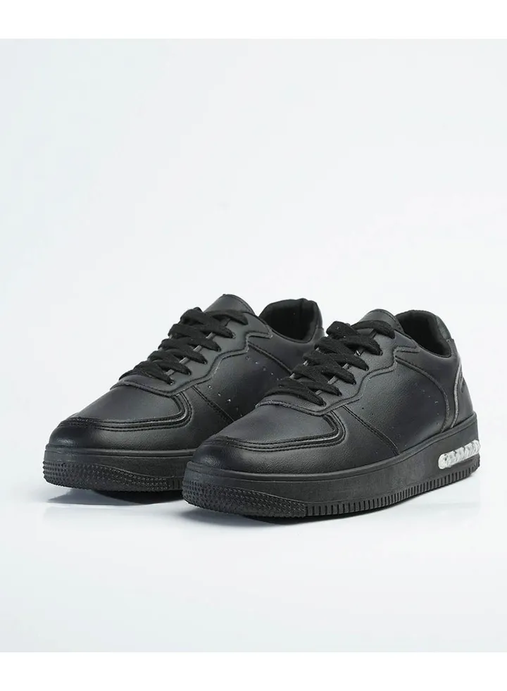Minimalist Style Leather Flat Sneakers For Men