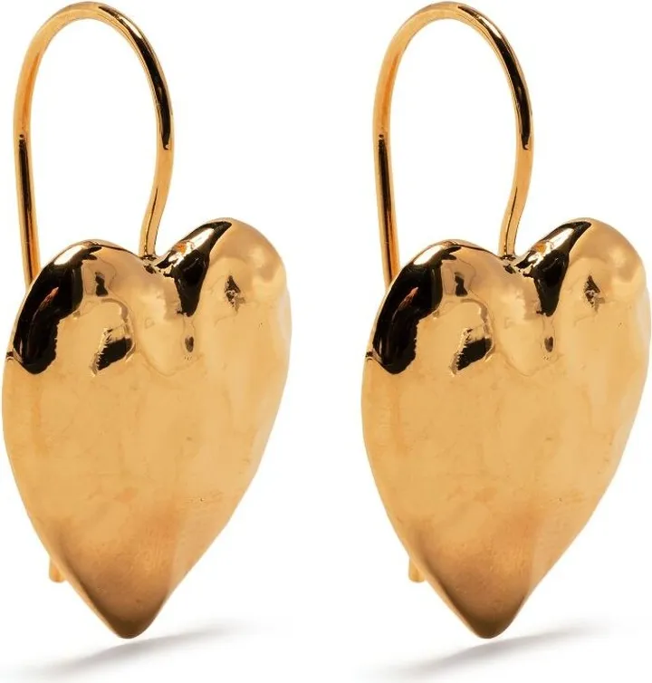 Gold-Tone Heart Burn Earrings