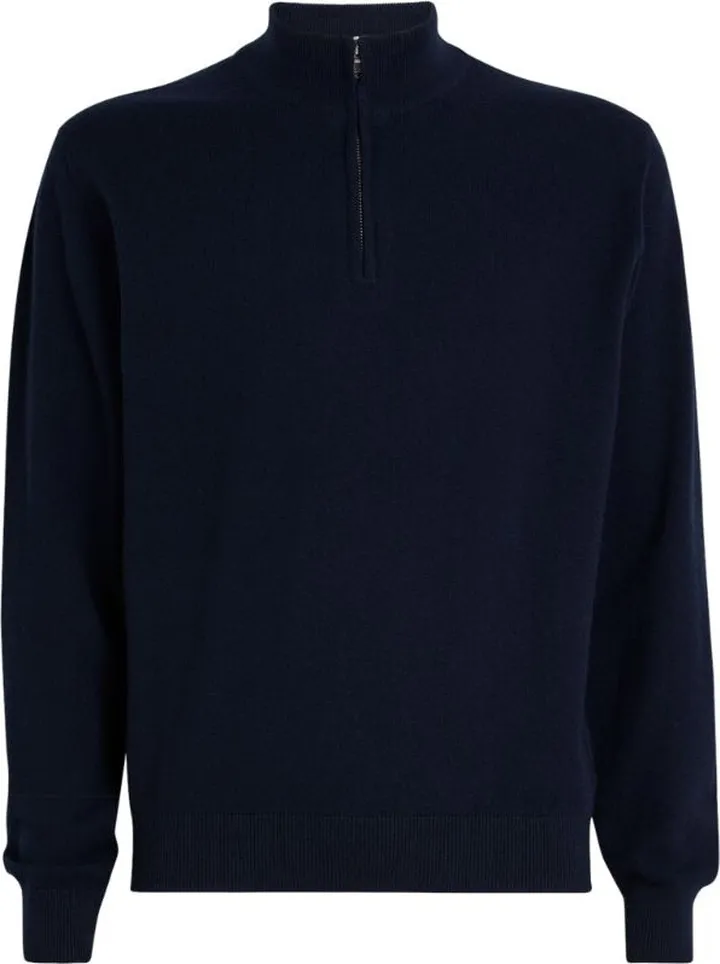 Sunspel Cashmere Half-Zip Sweater
