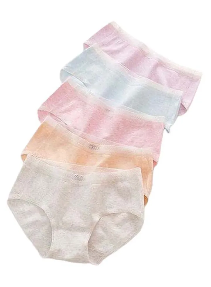 Pack Of 5 Solid Pattern Briefs Multicolour