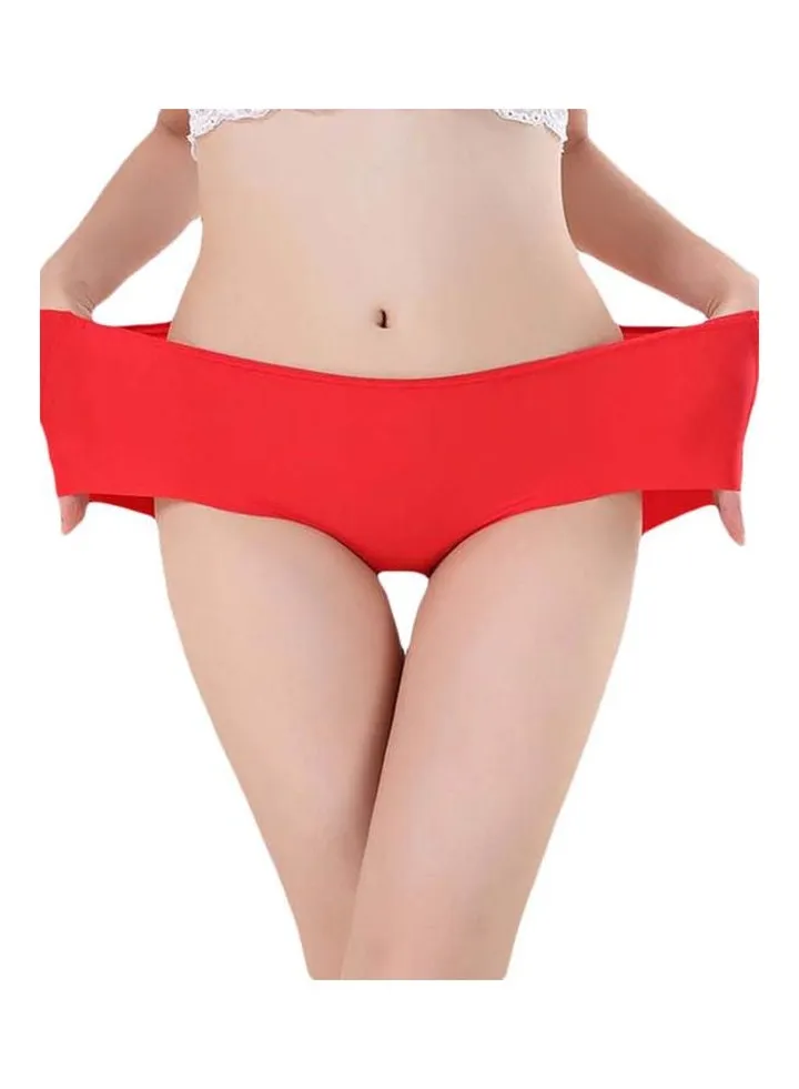 Stretchy Middle Waist Brief Red