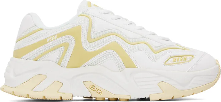 MSGM White Vortex Sneakers