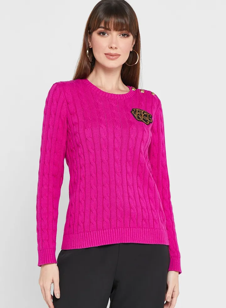 Round Neck Knitted Sweater