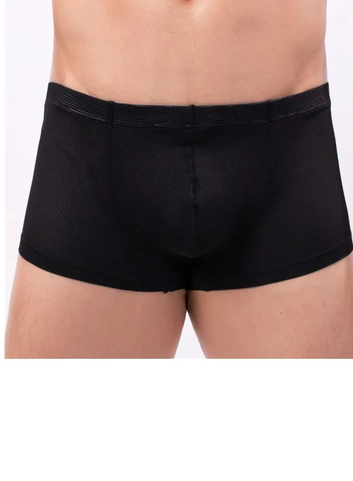 Men's Low Waist Underwear Briefs Black