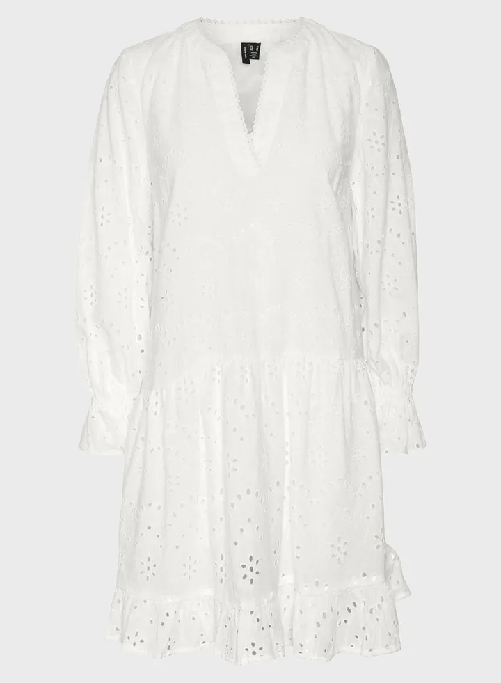 V-Neck Broidered Tunic