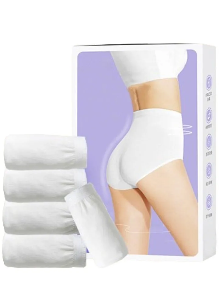 5PCS Disposable Briefs Women’s Disposable Briefs Pure Cotton Underwear for Travel High Cut Briefs Disposable Maternity Underwear Disposable Panties Girls Travel Underwear Disposable