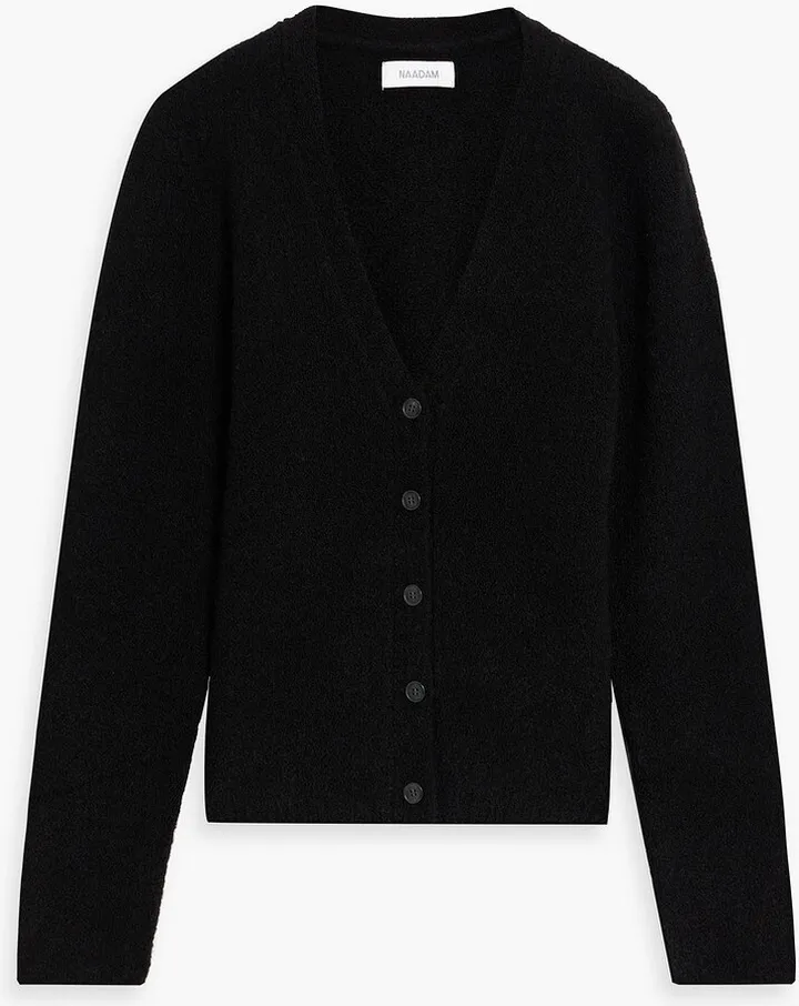 Bouclé-knit cashmere-blend cardigan