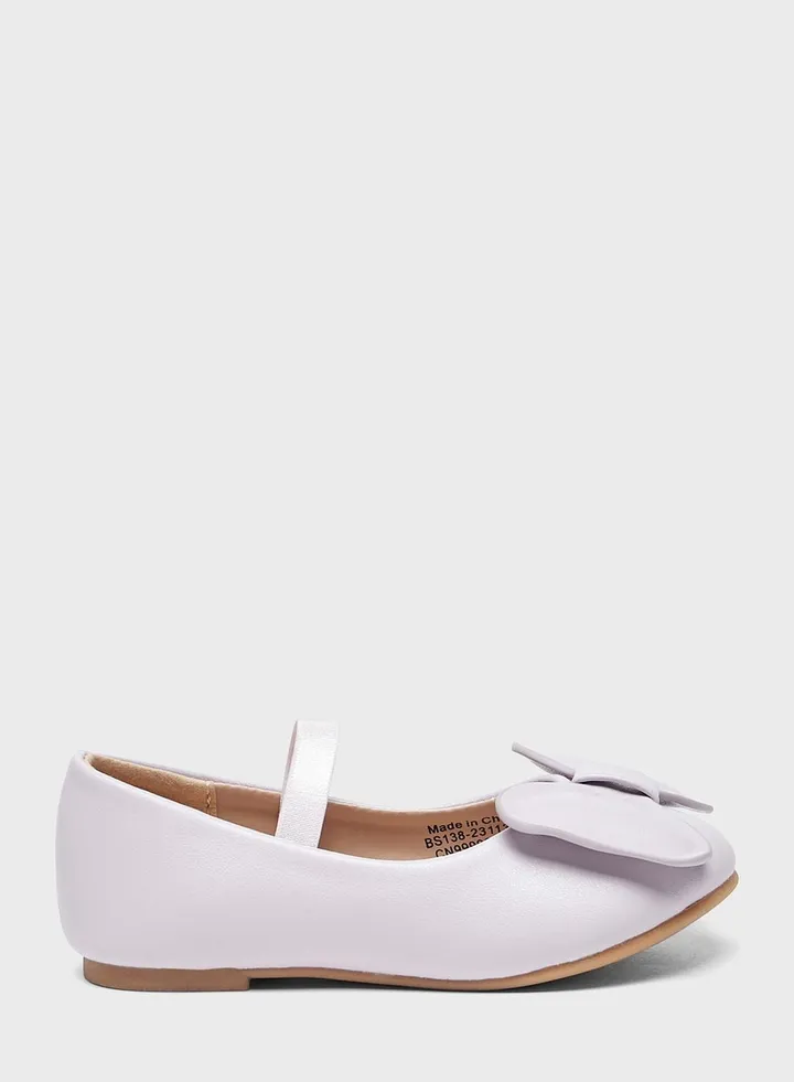 Kids Bow Detail Ballerinas
