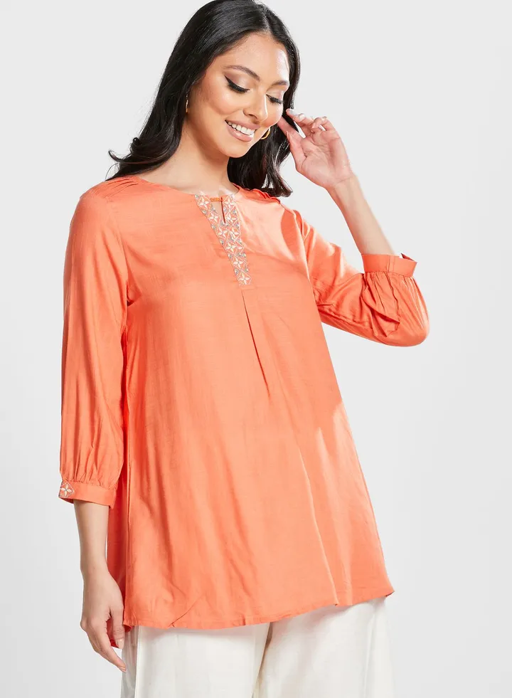 Balloon Sleeve Tunic