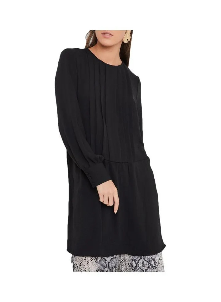 Pleated Tunic Black
