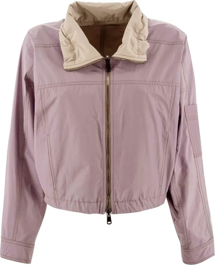 Brunello Cucinelli Reversible Cropped Zipped Jacket
