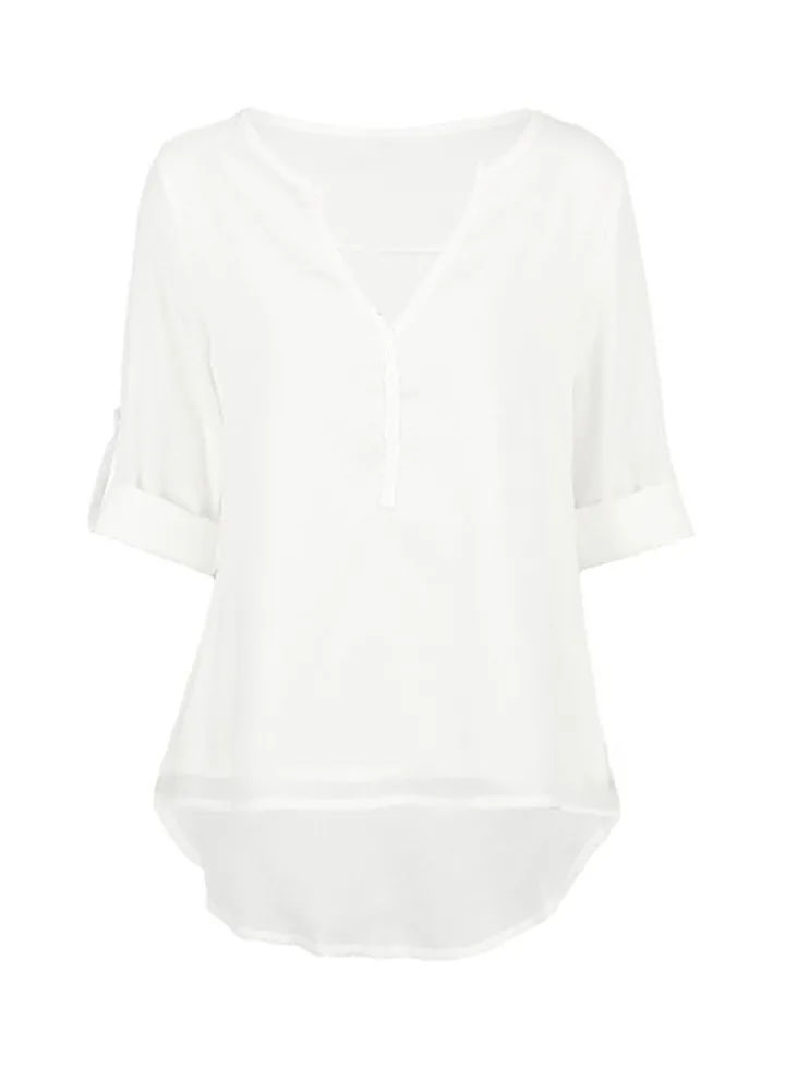 Long Sleeves Tunic White
