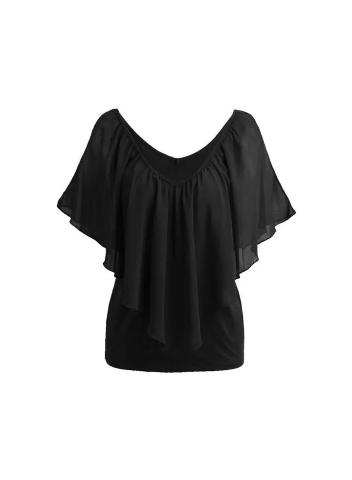 Cold Shoulder Tunic Black