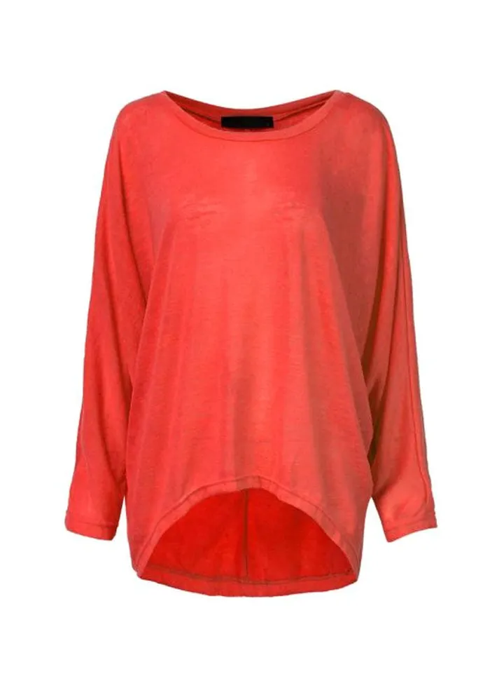 Long Sleeves Tunic Red