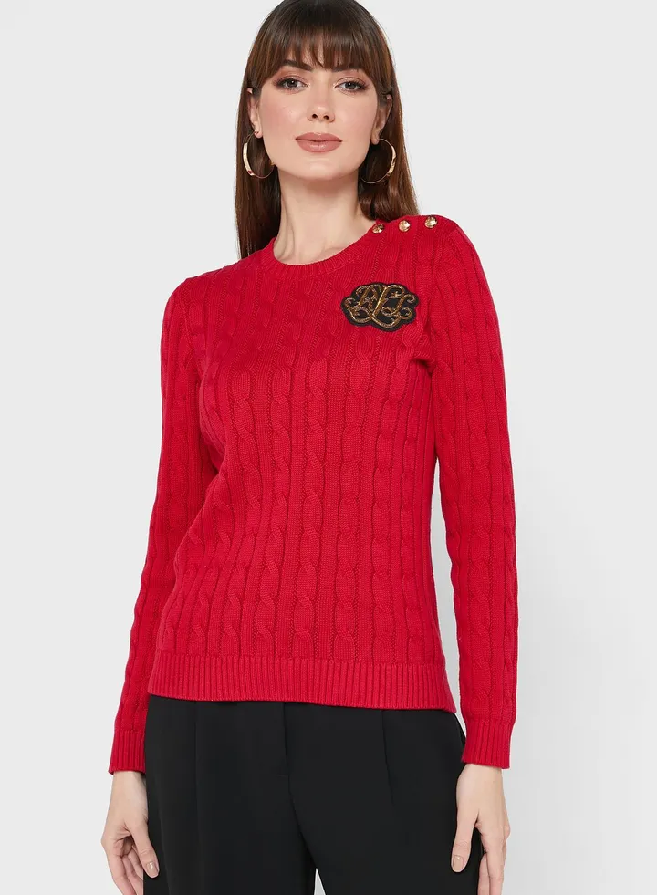 Round Neck Knitted Sweater
