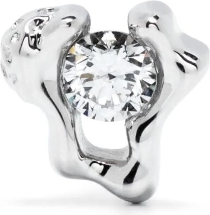 14kt white gold Molten diamond stud earring