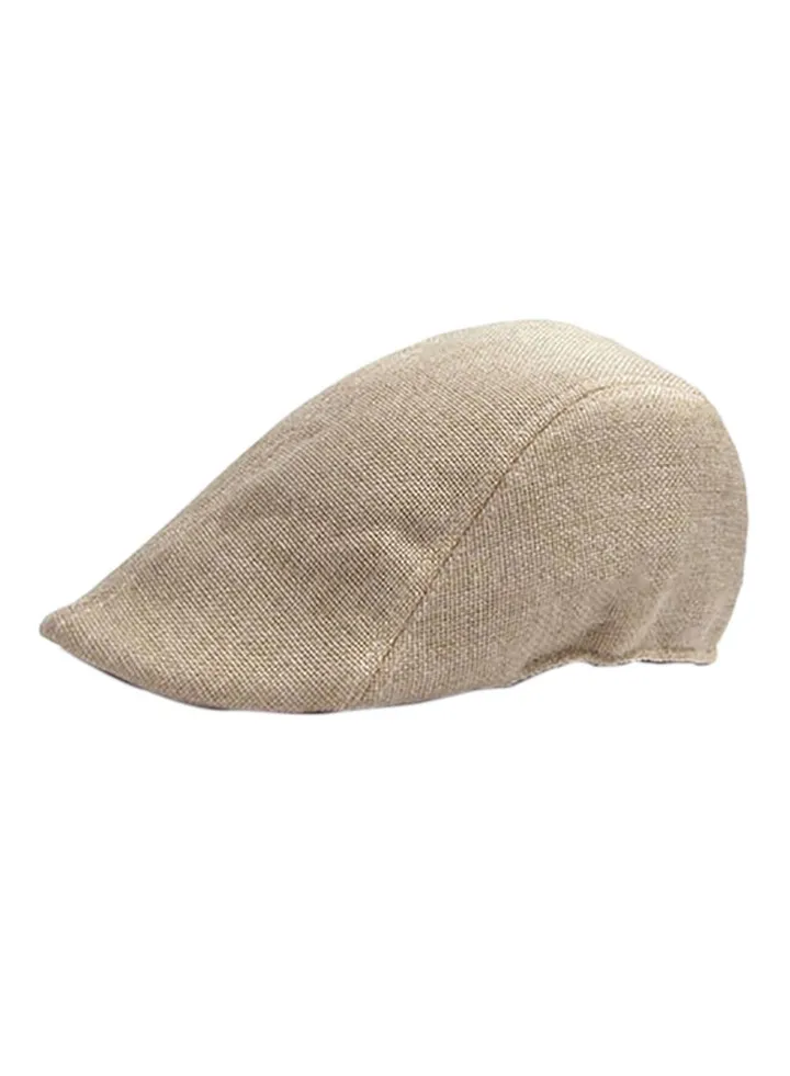 Newsboy Retro Peaked Cap Khaki