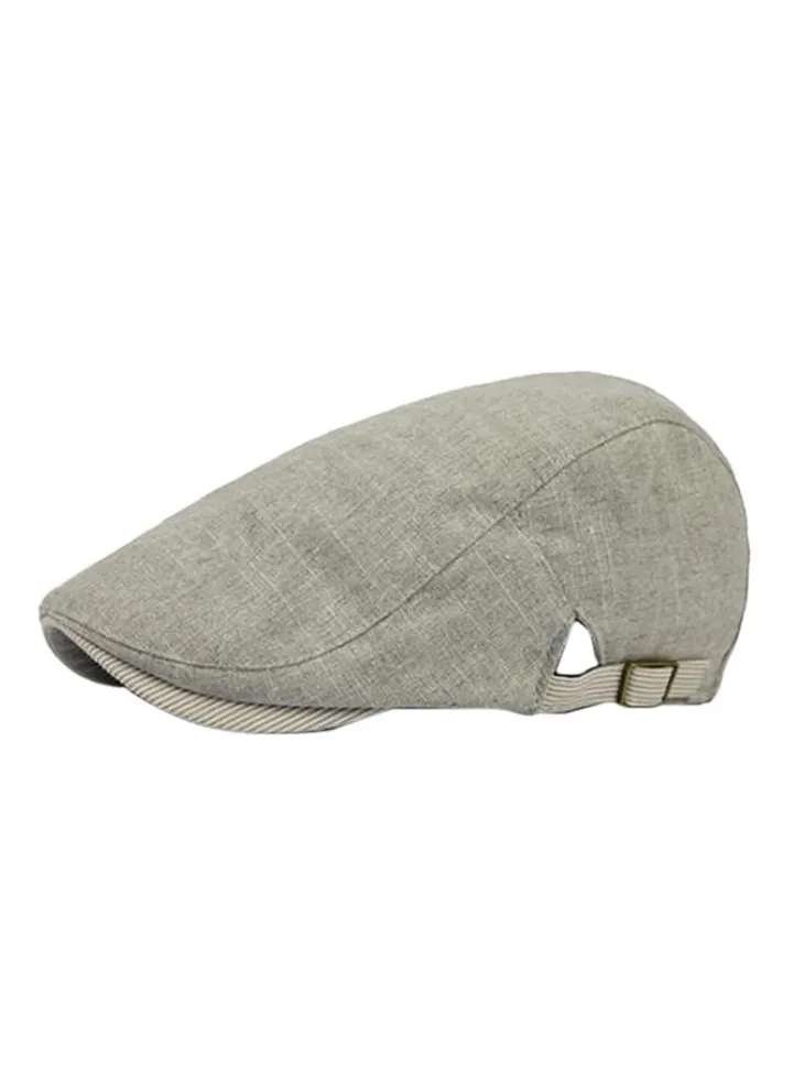 Retro Beret Cap Light Grey