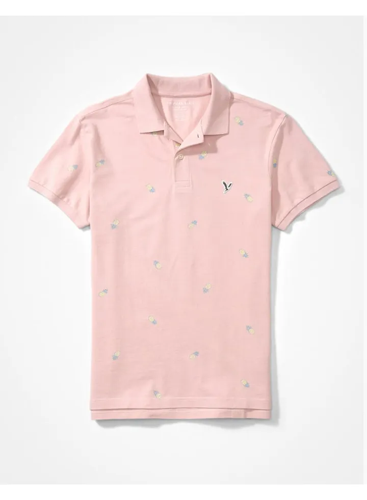 AE Printed Flex Pique Polo Shirt