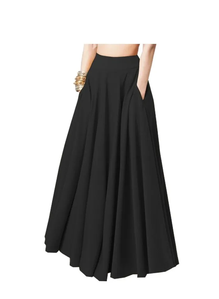 New Women Solid Color Skirt