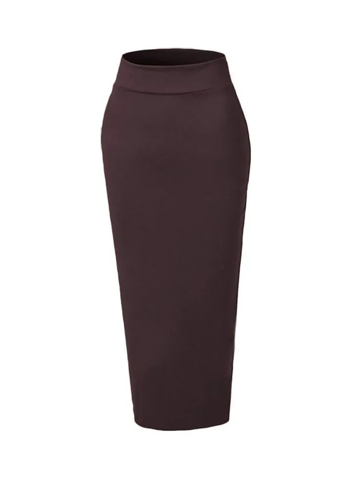 Bottoms Long Pencil Skirt Coffee