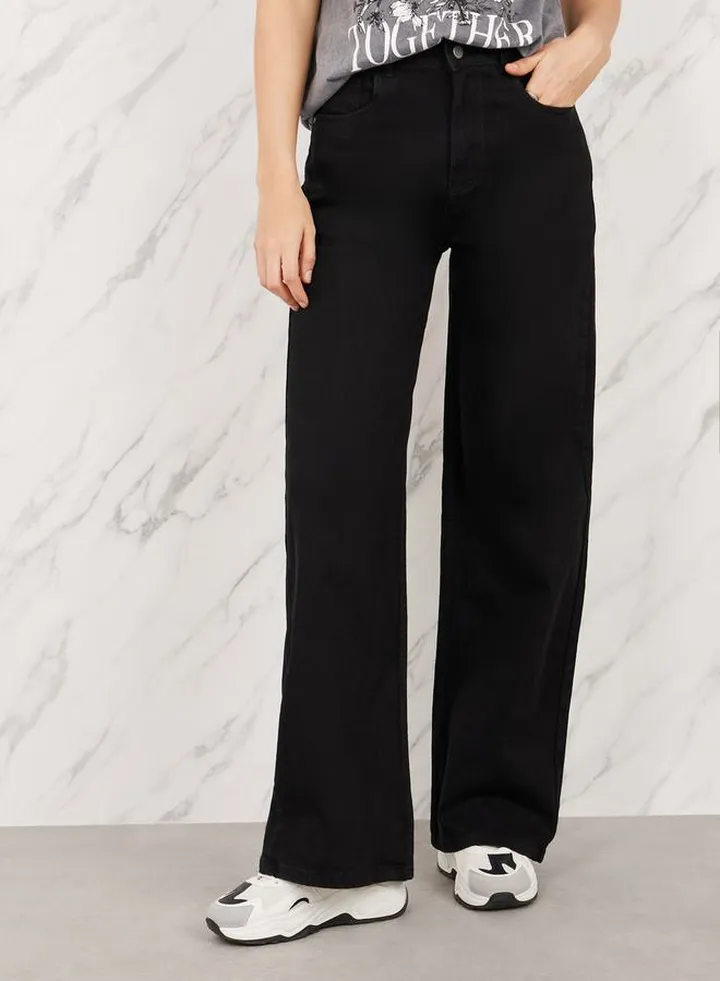 High Rise Wide Leg Jeans