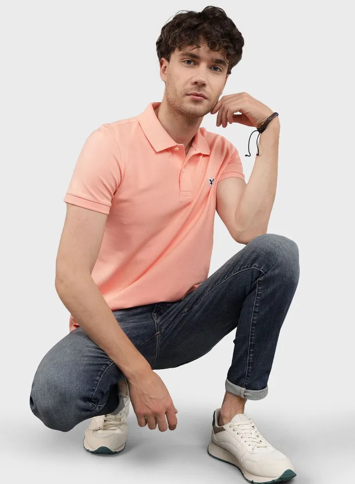 Logo Print Polo Shirt