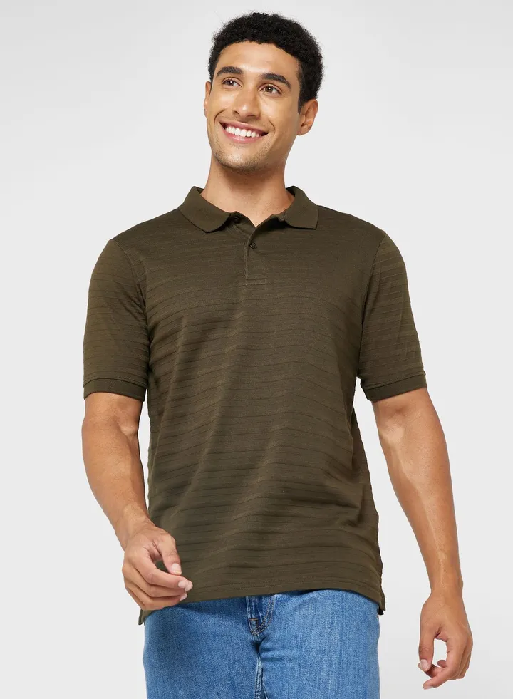 Rib Polo T-Shirt