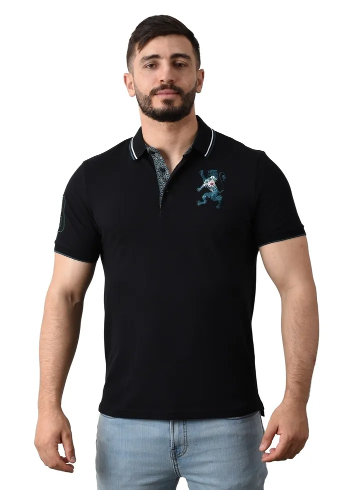 Men's Lion Polo - Black