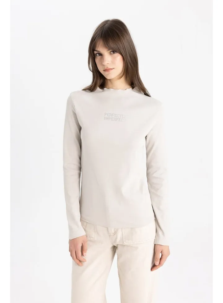 Woman Knitted Long Sleeve Tunic