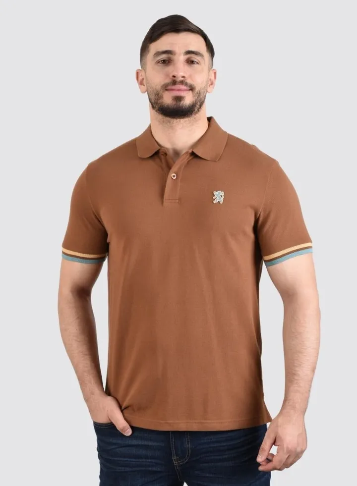 Men's Performance Polo - Brown