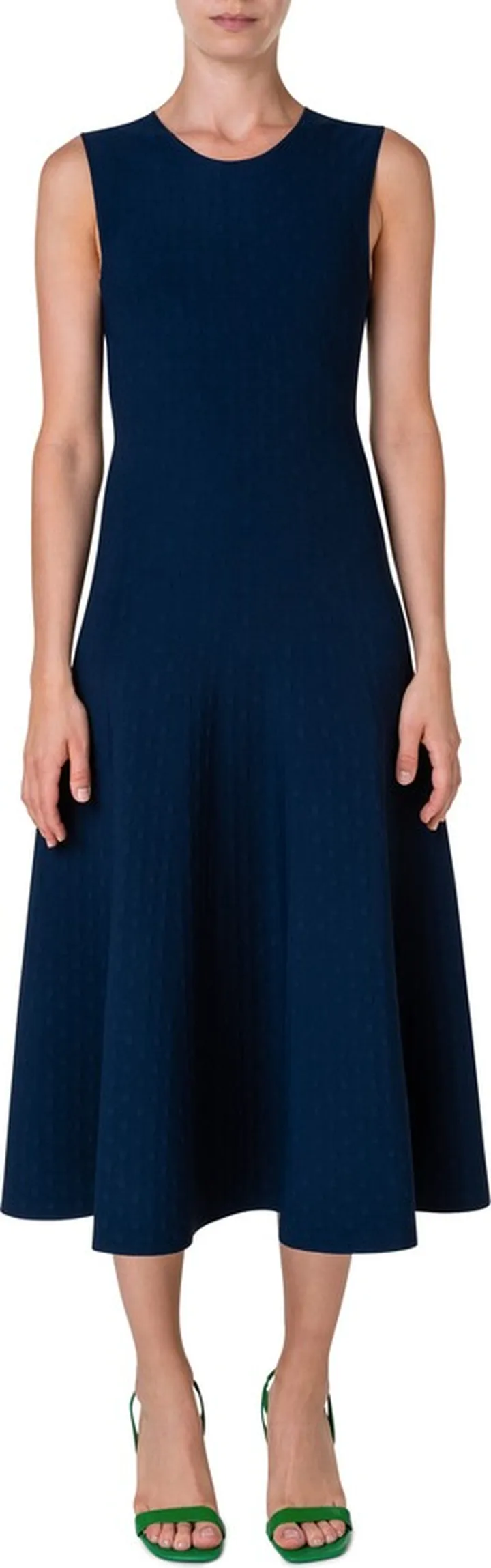 Dot Jacquard Midi Dress