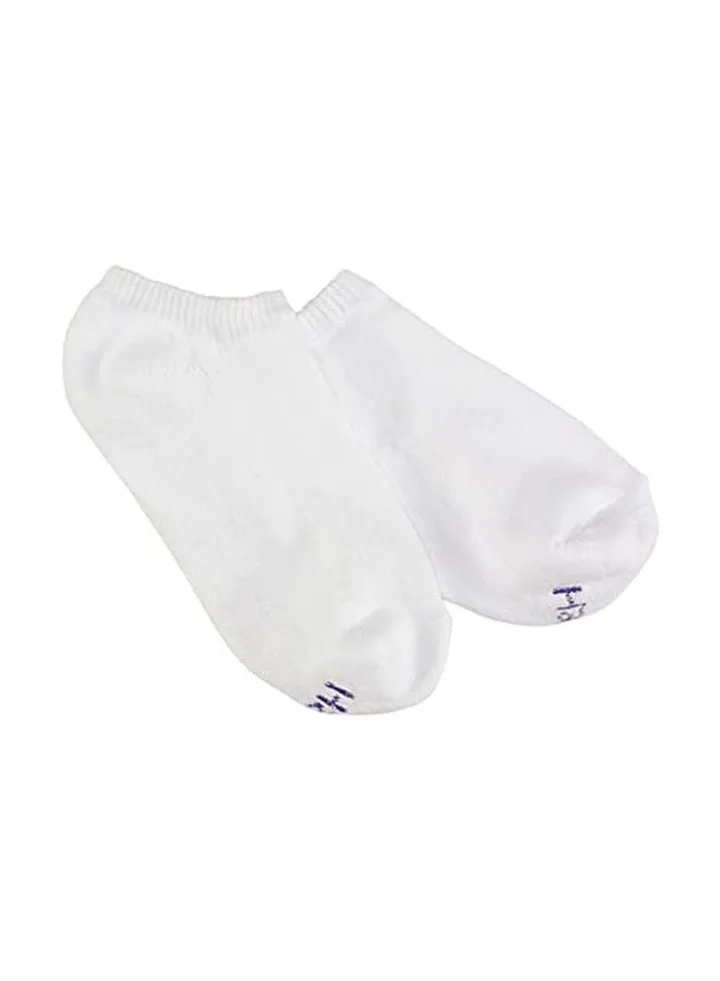 Pack Of 6 Cushion No Show Socks White