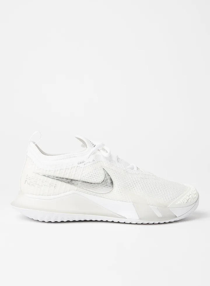 Court React Vapor NXT Tennis Shoes White/Metallic Silver