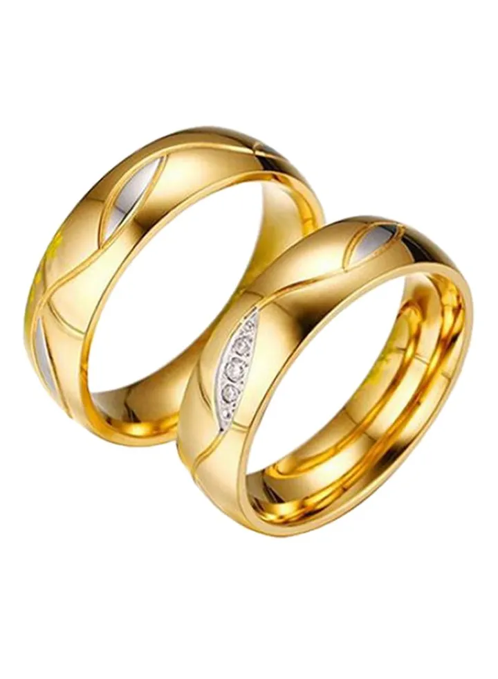 18K Gold Plated Zirconia Wedding Band