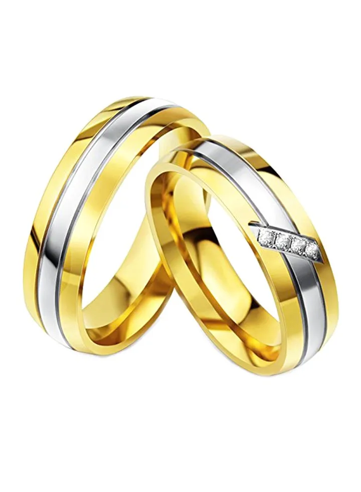 Stainless Steel His Or Her Couple Matching Wedding Band Ring