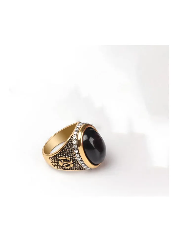 Onyx Auger Stylish Ring
