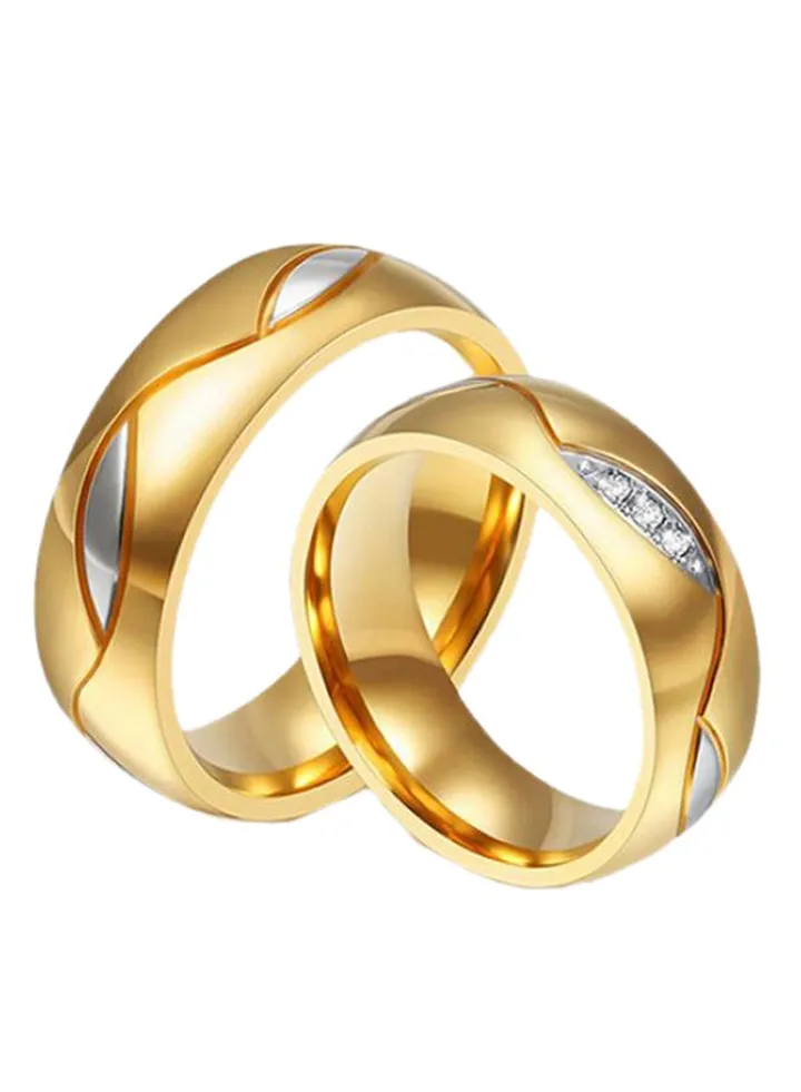 18K Gold Plated Zirconia Wedding Band