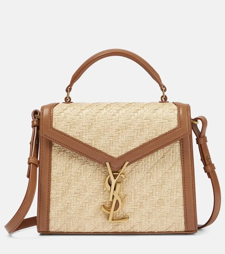 Cassandra Mini raffia shoulder bag